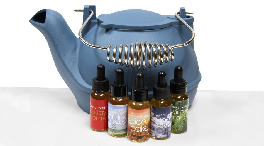 Blue Condar half kettle with stovescents.