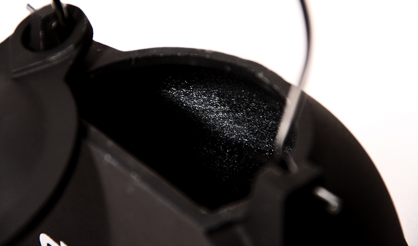 Close-up of interior of Condar aluminum humidifier