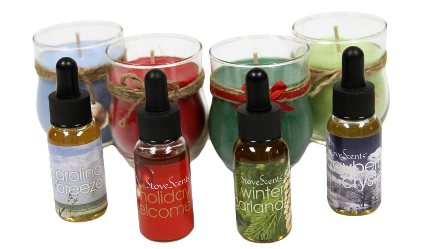 Photo of four Condar scents and the candles they made.